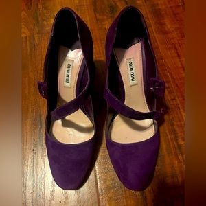 Miu Miu Purple Mary Jane Heels - EUC - Size 38